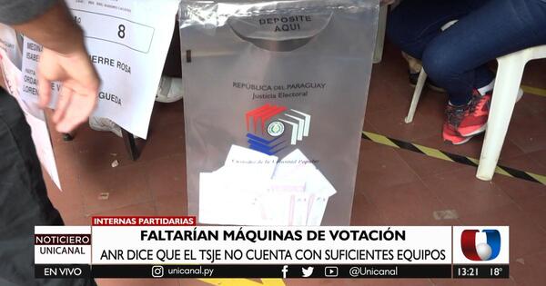 Internas partidarias: ANR asegura que faltarían máquinas de votación