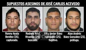 Policía divulga identidades de presuntos sicarios que mataron a Acevedo