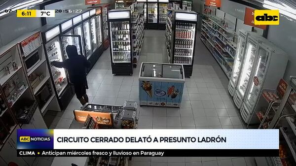 Circuito cerrado delató a presunto ladrón - ABC Noticias - ABC Color