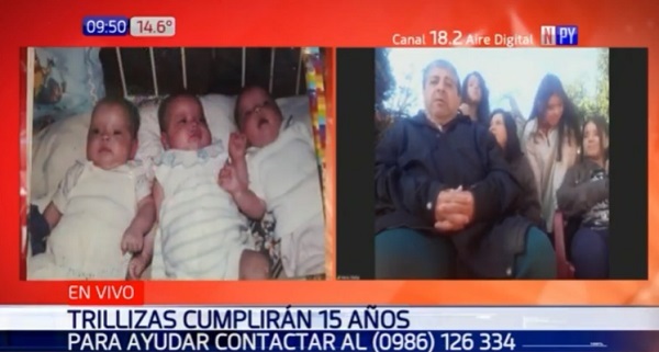 Trillizas piden ayuda para cirugía de su padre como regalo de quinceaños