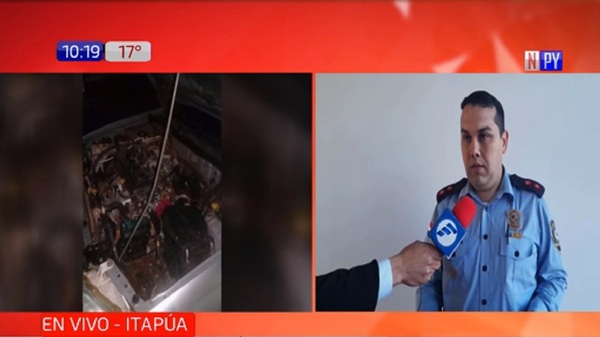 Automóvil se incendió tras una explosión en Encarnación | Noticias Paraguay