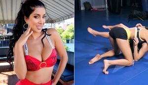 La ex modelo Liza Fernández a las patadas con otra chica en el gym - Teleshow
