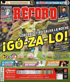 “¡Gó-za-lo!”, Richard Sánchez, en la portada del diario Récord - Fútbol Internacional - ABC Color