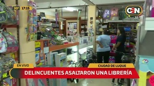 Delincuentes asaltaron una librería en Luque - C9N