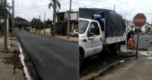 La Nación / Ayer concluyó recapado y hoy ya rompieron la calle: alevoso boicot de Essap a obra municipal