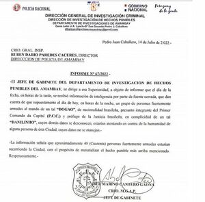 Alertan al Director de Policía sobre un supuesto plan para asesinar a una persona - Radio Imperio