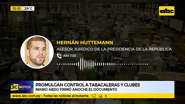 Promulgan control a tabacaleras y clubes - ABC Noticias - ABC Color