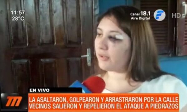 La asaltaron, golpearon y arrastraron por la calle | Telefuturo