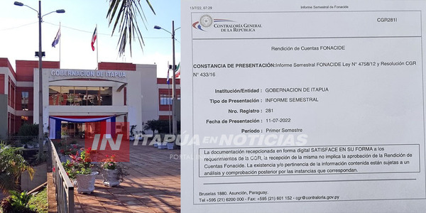 GOBERNACION PRESENTÓ INFORME DEL PRIMER SEMESTRE DEL FONACIDE ANTE CONTRALORIA EN TIEMPO Y FORMA