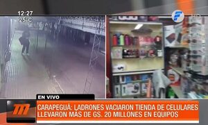 Vaciaron tienda de celulares en Carapeguá - Paraguaype.com