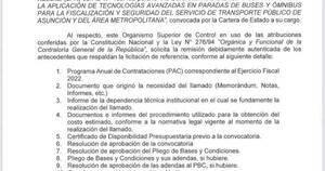 La Nación / MOPC no remite informes de “paradas de oro” requeridos por la Contraloría