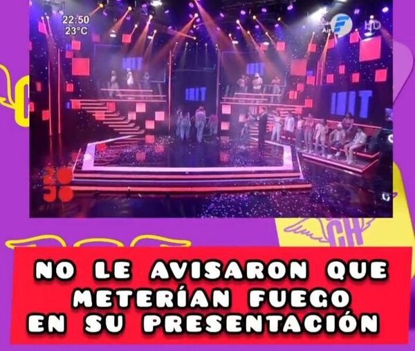 Pelada total: prenden fuego en programa de tv y le queman las pestañas a Tini Stoessel