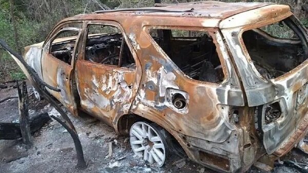 Concepción: Encuentran camioneta incinerada que se habría utilizado en crimen de policías - Paraguaype.com