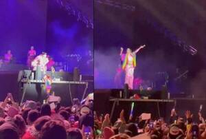Crónica / [VIDEO] Tini mostró bandera con los colores de la sombrilla que mandaron sacar de la Expo