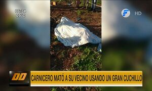 Carnicero mató a su vecino con un enorme cuchillo en Capiatá | Telefuturo