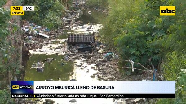 Arroyo Mburicá lleno de basura - ABC Noticias - ABC Color