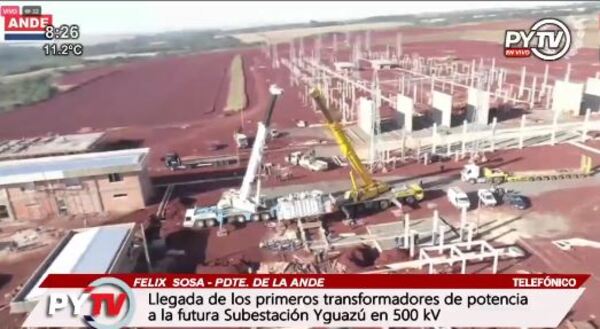Los primeros transformadores ya están en la subestación Yguazú - La Clave