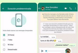 WhatsApp despliega una función para configurar varios chats existentes en temporales a la vez - Tecnología - ABC Color