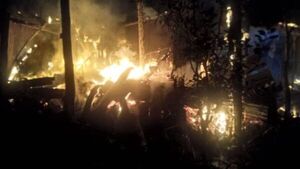 Se enojó porque su doña no se quiso ir de una fiesta con él y le prendió fuego a la casa