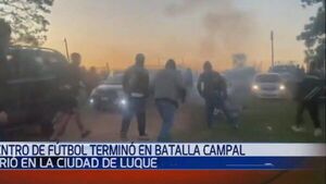 Batalla campal tras partido de fútbol en la ciudad de Luque