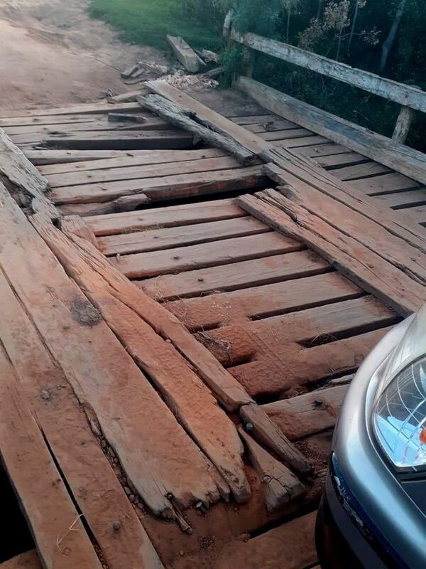 Ruegan el arreglo de puente que está a punto de colapsar en San Juan Nepomuceno - Nacionales - ABC Color