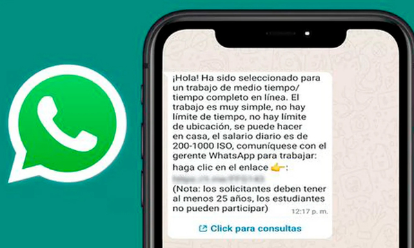 Ofertas de trabajo por WhatsApp, la nueva modalidad de estafa - OviedoPress