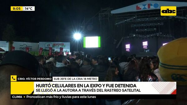 Hurtó celulares en la Expo y fue detenida - ABC Noticias - ABC Color