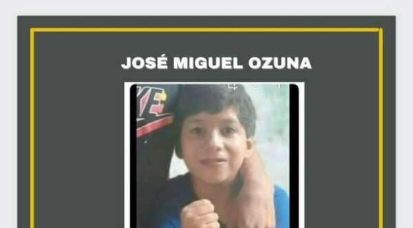 Suman 24 días de desaparición del niño José Ozuna