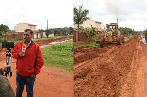 Inicia construcción de empedrado en el barrio Brisas de Caazapá - Noticiero Paraguay