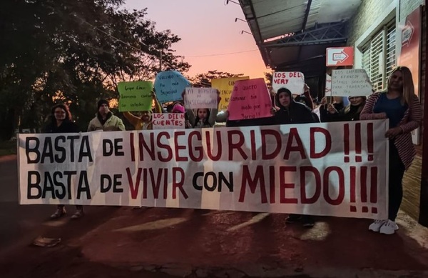 Hartos de la delincuencia, pobladores de Capiatá protestaron para exigir seguridad