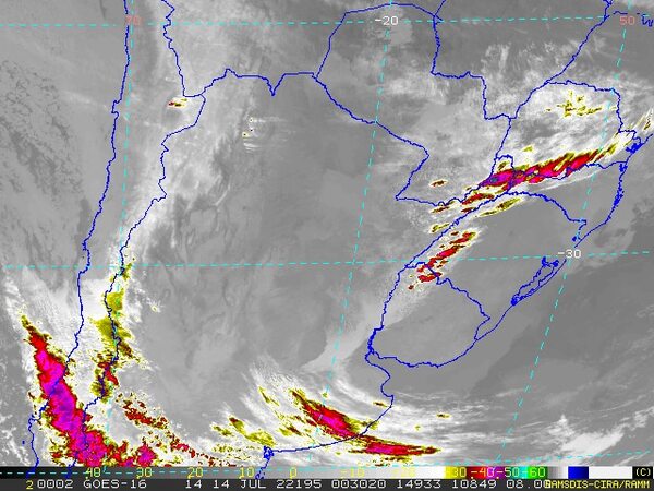 Anuncian tormentas en seis departamentos desde esta tarde - Nacionales - ABC Color