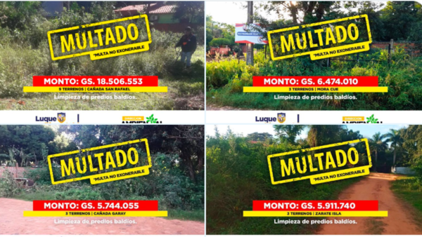 Dueños de terrenos sucios ligaron multazas