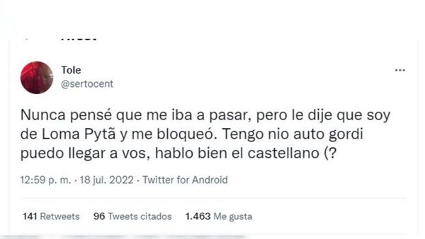 Joven fue bloqueado "por vivir lejos"