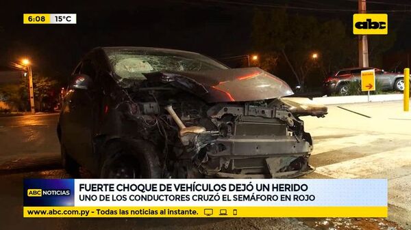 Fuerte choque de vehículos dejó un herido - ABC Noticias - ABC Color