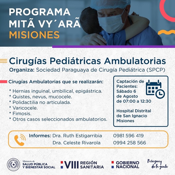 Misiones: más de cien niños podrán acceder a cirugías pediátricas ambulatorias