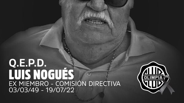 Olimpia lamenta la partida de Luis Nogués