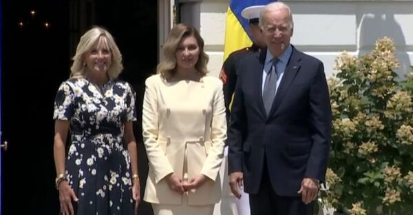 Biden recibe a la primera dama de Ucrania en la Casa Blanca