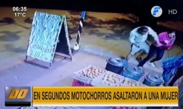 Dos motochorros asaltan a trabajadora y horas después uno es detenido | Telefuturo
