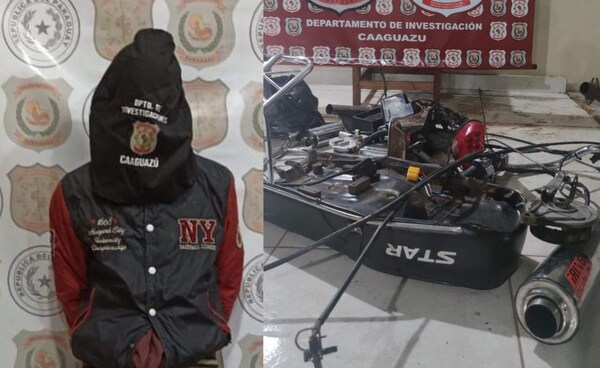Detienen a un joven por robar accesorios de una motocicleta en Coronel Oviedo - Noticiero Paraguay