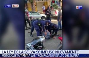 Motociclista y agente de la PMT se trenzan a golpes en Salto del Guairá
