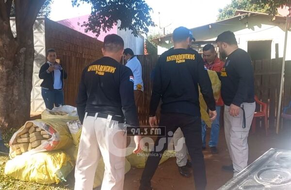 225 kilos de marihuana prensada fue incautada en Pedro Juan durante allanamiento