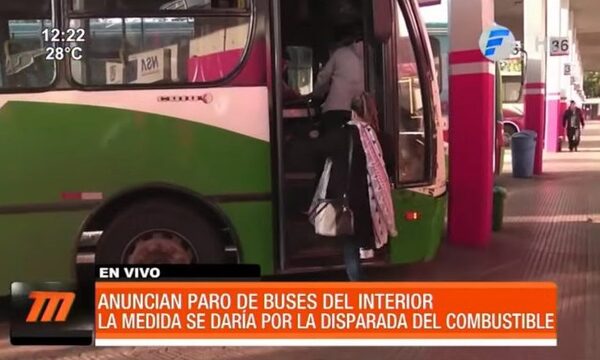 Anuncian paro de buses del interior por suba de combustibles | Telefuturo
