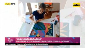 Adolescente con autismo causa furor con sus pinturas - Ensiestados - ABC Color