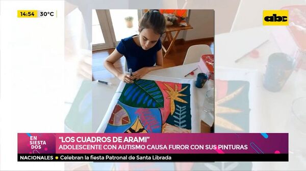 Adolescente con autismo causa furor con sus pinturas - Ensiestados - ABC Color