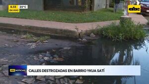 Calles destrozadas en barrio Ykua Satí - ABC Noticias - ABC Color