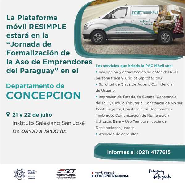 Diario HOY | Plataforma Móvil Resimple de la SET prestará servicios en Concepción