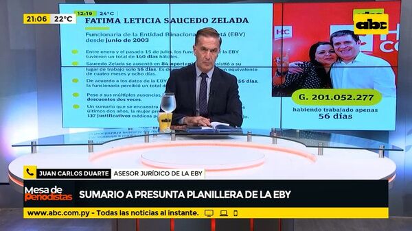 Sumario a presunta planillera de la EBY - ABC Noticias - ABC Color
