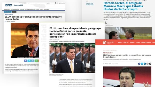 Medios internacionales se hacen eco de la designación de Cartes como significativamente corrupto - Política - ABC Color