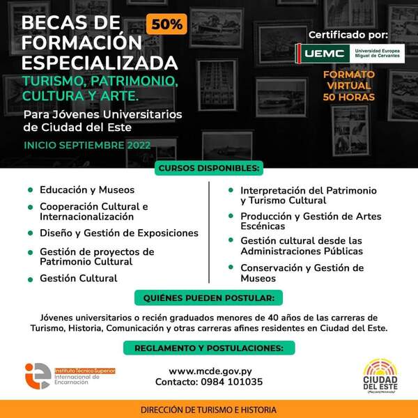 Comuna de CDE convoca a programa de becas - Noticde.com