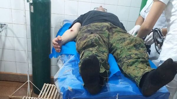 Policía fue herido en pleno torneo estudiantil